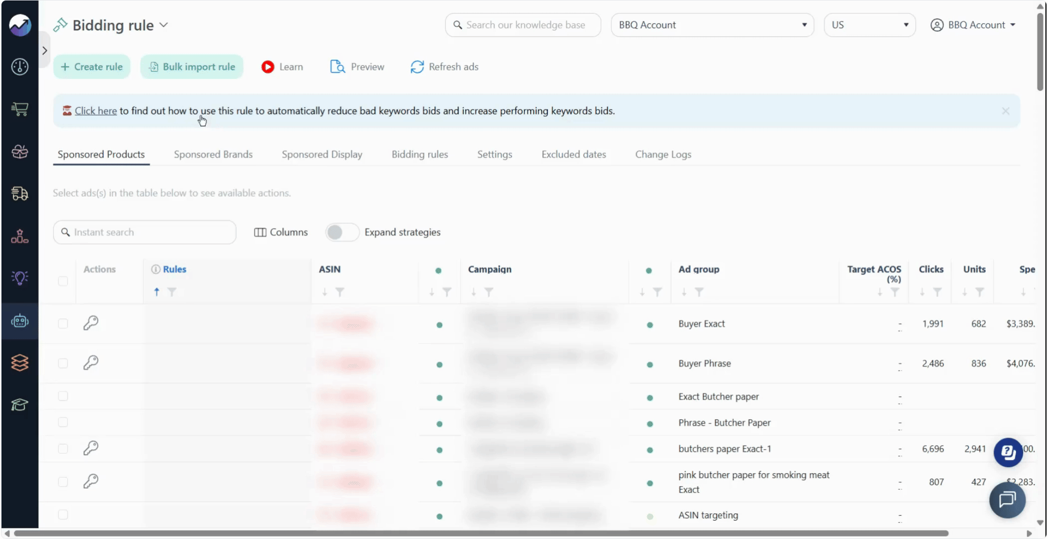 Bulk Import Rule