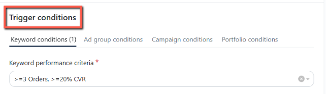 Trigger Conditions